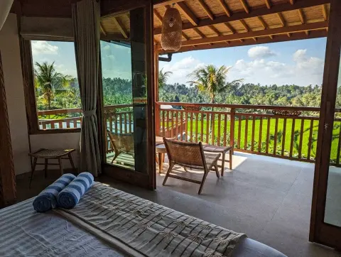 Puri Dajuma Terrace Eco Lodge Spa Bali Joglo Bedroom