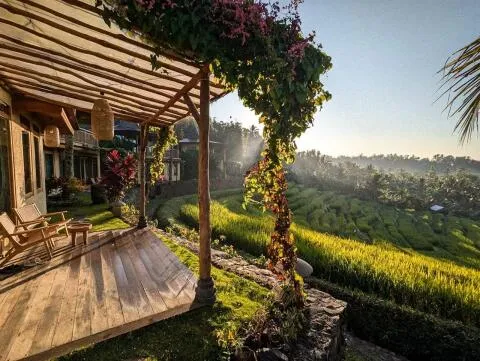 Puri Dajuma Terrace Eco Lodge Spa Bali Joglo Bedroom
