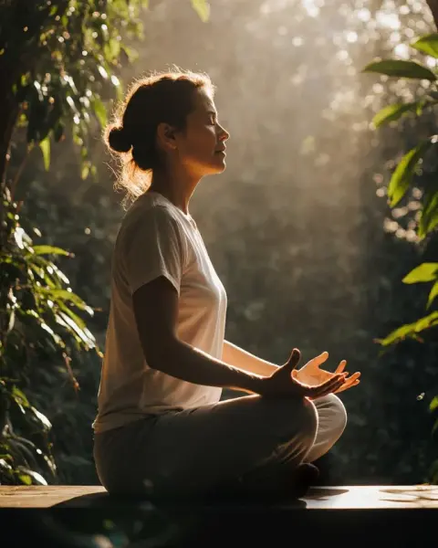 A women Meditating